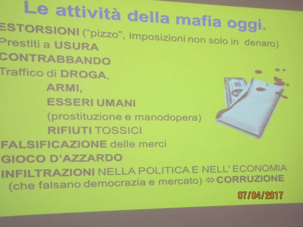 Istituto San Giuseppe La Salle Milano Secondaria Progetto Mafia c'è chi dice no