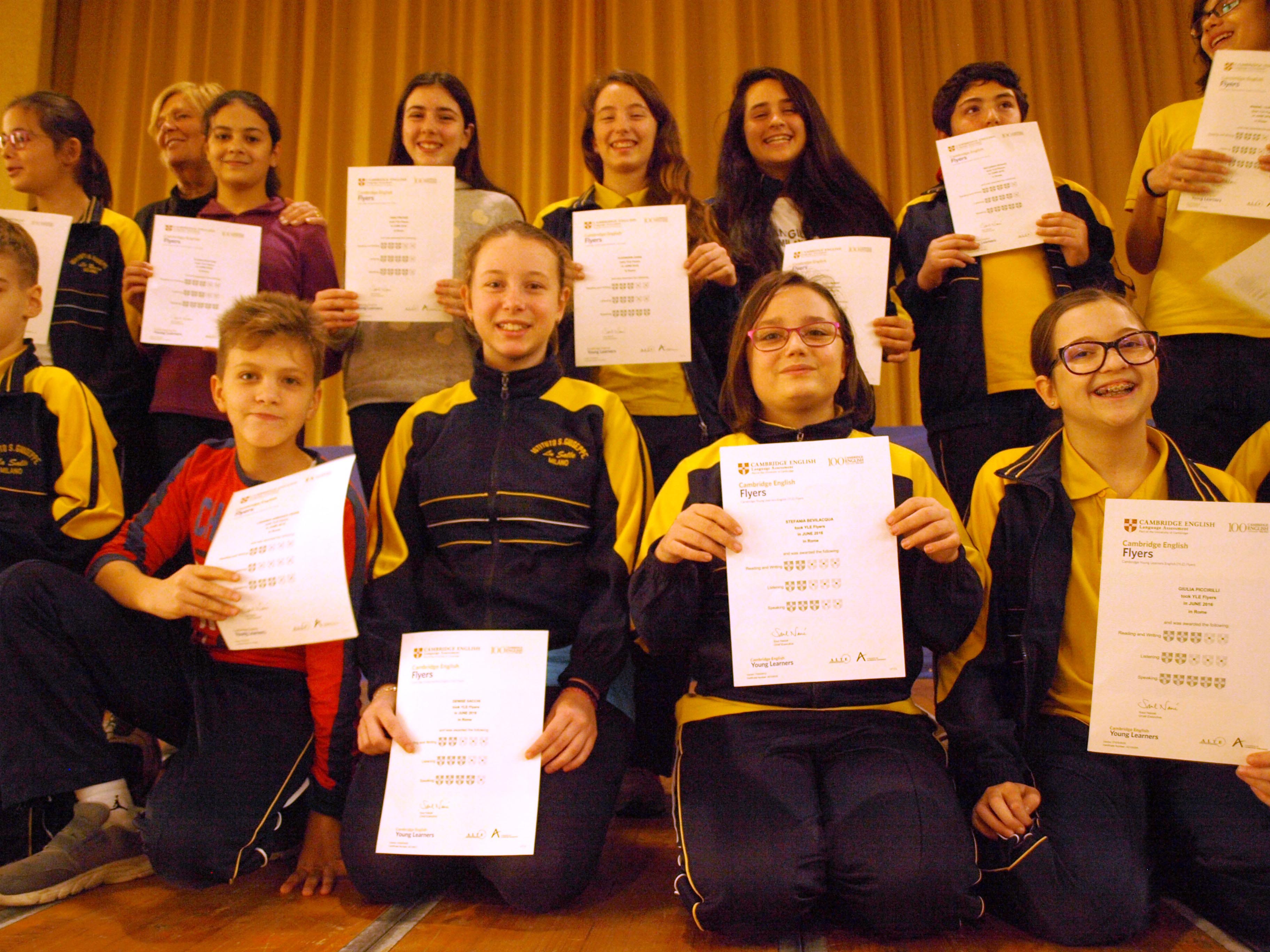 Istituto San Giuseppe La Salle Milano Secondaria Diplomi Cambridge English Flyers_3