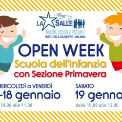 Istituto San Giuseppe La Salle Milano Open Week Scuola dell'Infanzia 2018-2019_News_Head