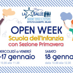 Istituto San Giuseppe La Salle Milano Scuola dell'Infanzia con Sezione Primavera Open Week 2020 News Head