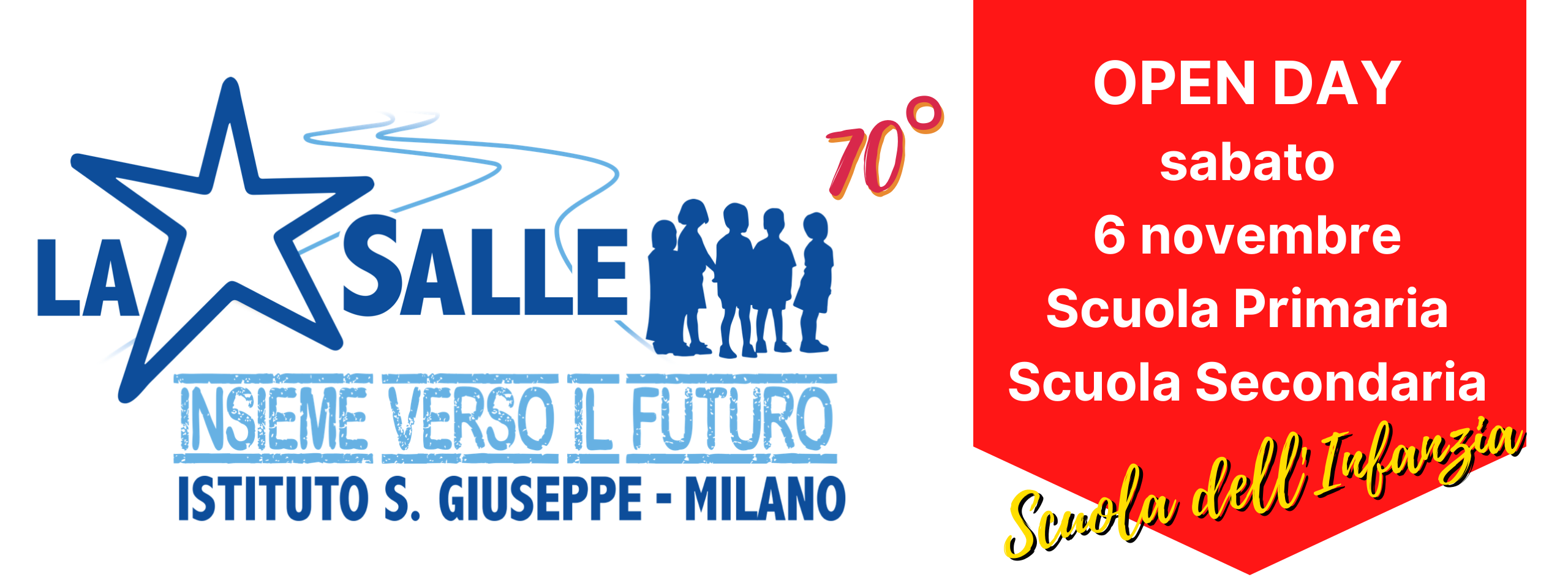 Istituto San Giuseppe La Salle Milano Banner OPEN DAY 2021 New