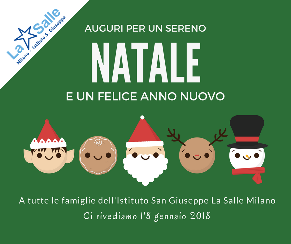 Istituto San Giuseppe La Salle Milano Biglietto Auguri Natale 2017