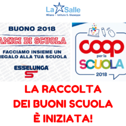 Istituto San Giuseppe La Salle Milano Raccolta Buoni Scuola Anno scolastico 2018-2019