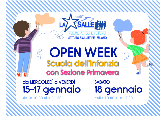 Istituto San Giuseppe La Salle Milano Scuola dell'Infanzia con Sezione Primavera Open Week 2020 News