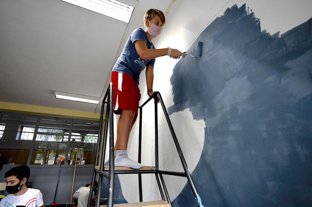 Istituto San Giuseppe La Salle milano Scuola Secondaria Un murale per L'Ambiente #AmbienteaScuola_10