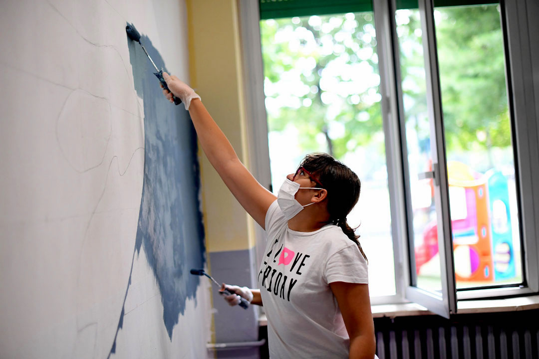 Istituto San Giuseppe La Salle milano Scuola Secondaria Un murale per L'Ambiente #AmbienteaScuola_13