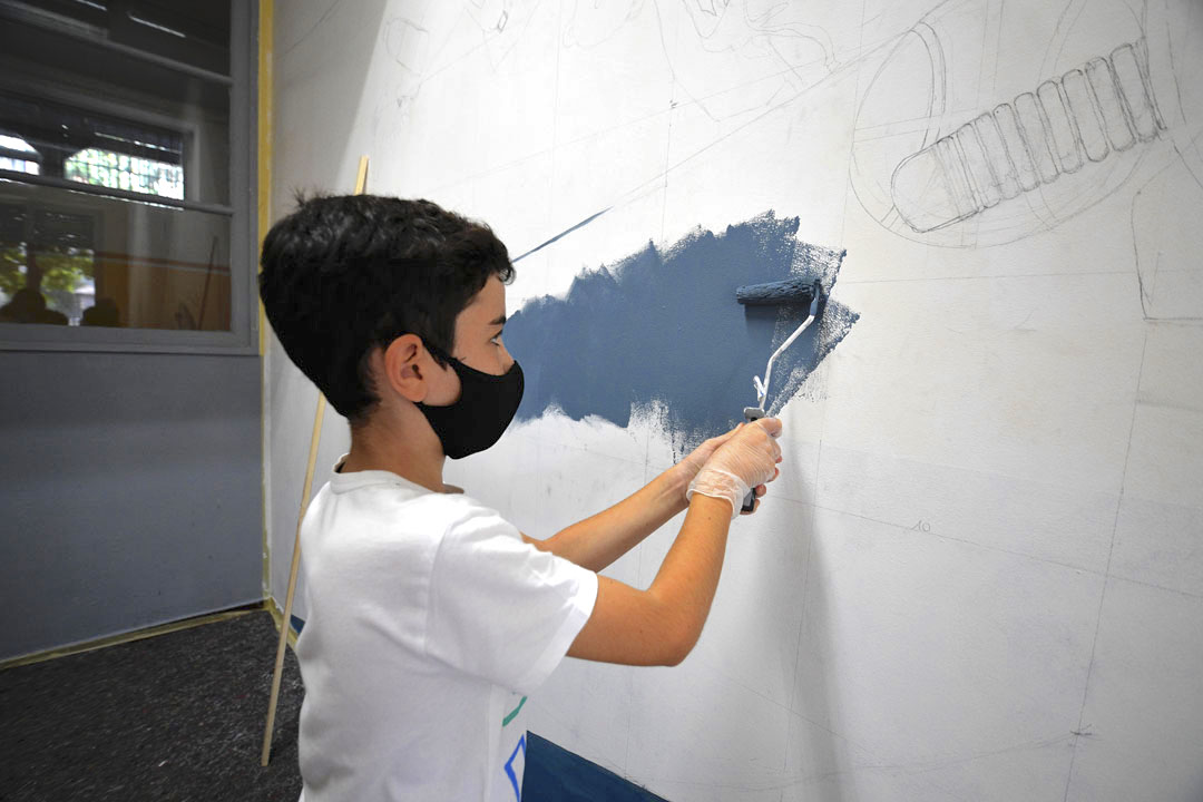 Istituto San Giuseppe La Salle milano Scuola Secondaria Un murale per L'Ambiente #AmbienteaScuola_8