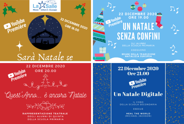 Istituto San Giuseppe La Salle Milano Collage Locandine Natale 2020