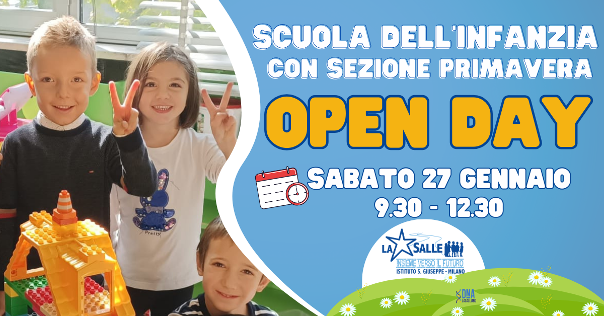 Istituto San Giuseppe La Salle Milano Scuola Infanzia OPEN DAY 2024